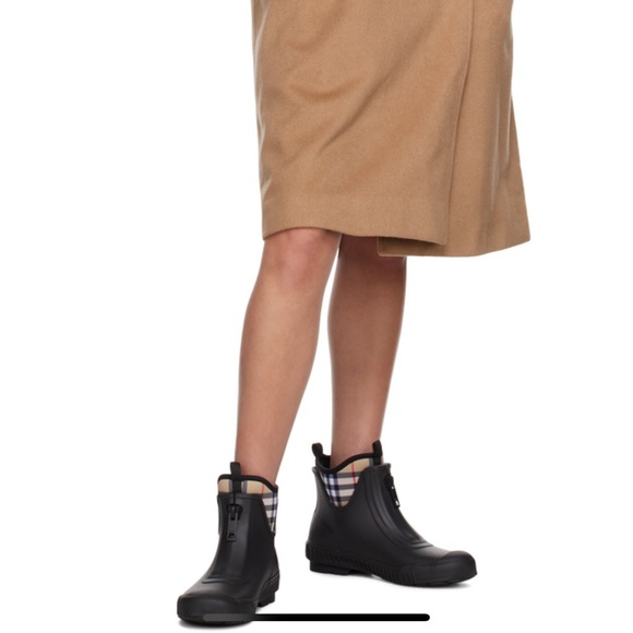 Flinton Check Rain Booties - 11B / 41EU - BLACK - Picture 5 of 5